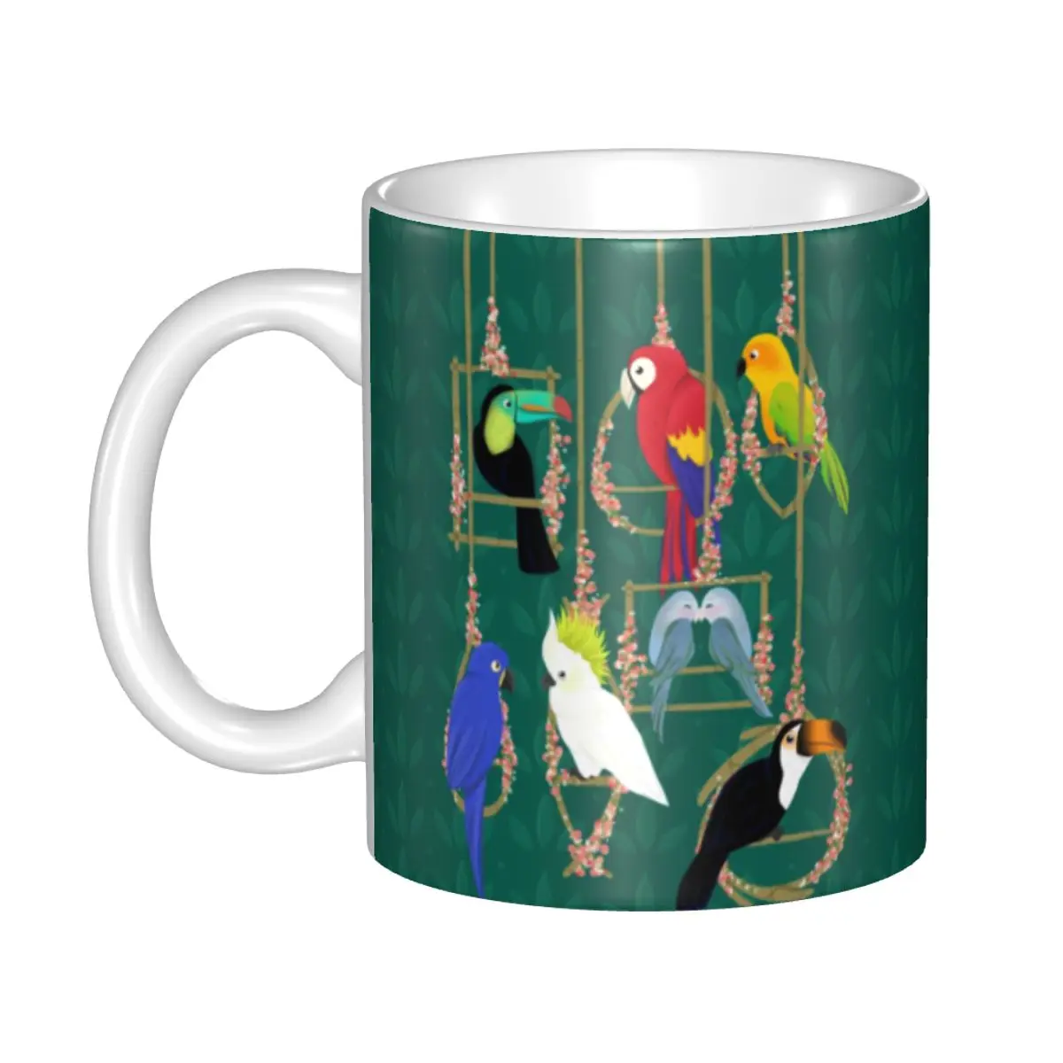 DIY Tropical Getaway Parrot Birds Ceramic Mugs Customized Cockatiel Budgie Toucan Coffee Cups Creative Gift
DIY Tropical Getaway Parrot Birds Ceramic Mugs Customized Cockatiel Budgie Toucan Coffee Cups Creative Gift