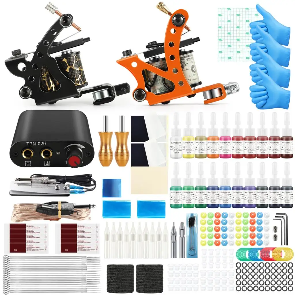 Tattoo Kit Complete Tattoo Machine Set Black Power Supply Ink Pigment Tattoo Needles Tattoo Accessories Lip Filler For Beginner
Tattoo Kit Complete Tattoo Machine Set Black Power Supply Ink Pigment Tattoo Needles Tattoo Accessories Lip Filler For Beginner