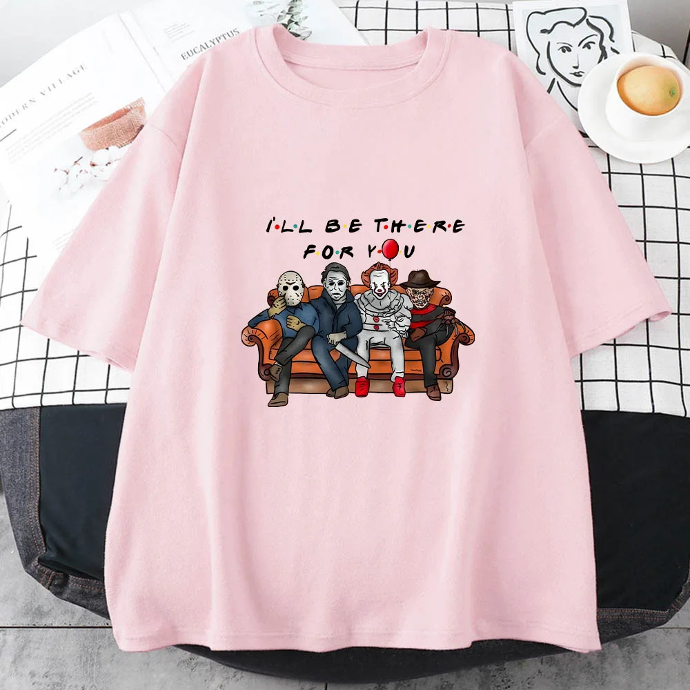 Horror Friends Cotton Solid Tshirts Mens Short Sleeve Fashion Brand Trend White Clothing Tees Woman Customized Streetwear Summer
Horror Friends Cotton Solid Tshirts Mens Short Sleeve Fashion Brand Trend White Clothing Tees Woman Customized Streetwear Summer