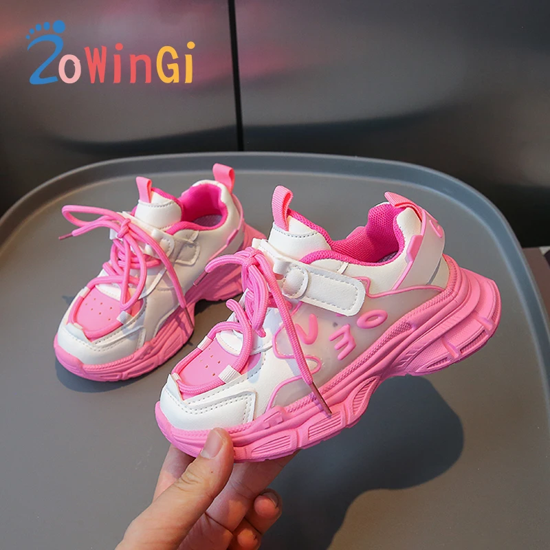 

Size 21-36 Chunky Sneakers Fashion Girls Casual Shoes Hoop & Loop Girl Child Shoe Comfortable Boys Casual Shoes sapato infantil