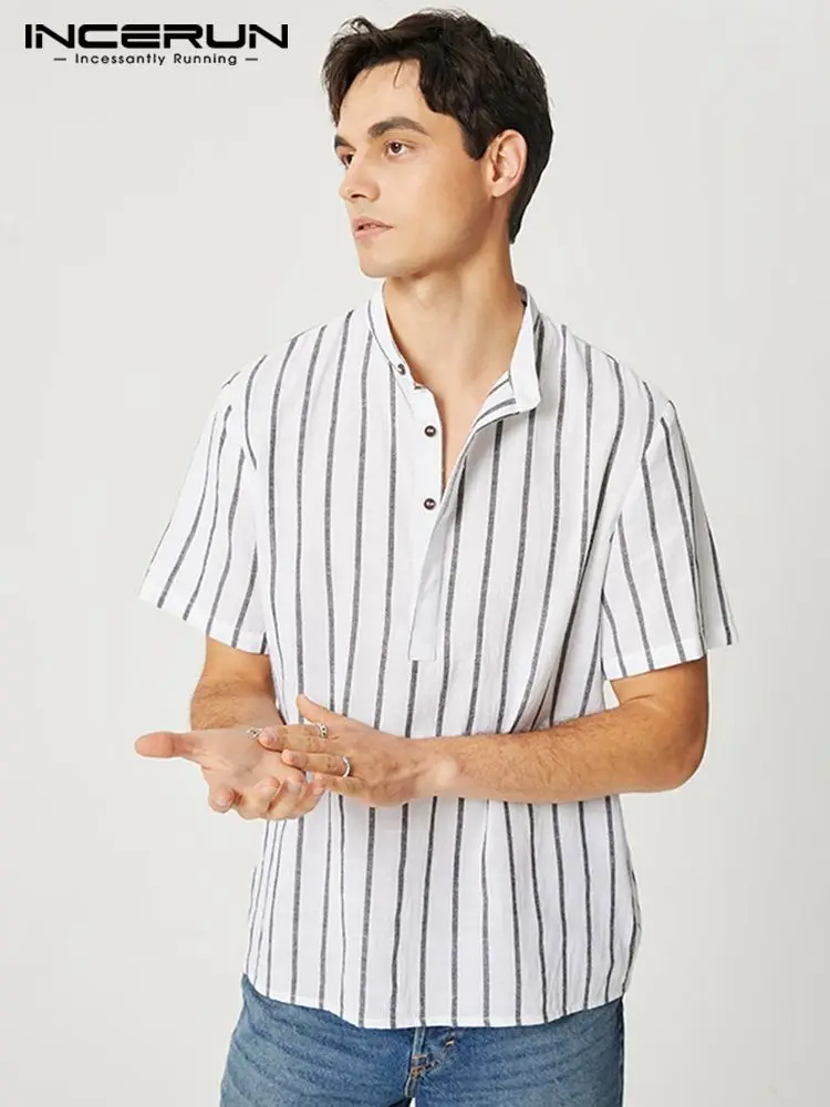 INCERUN Tops 2022 Stylish Vacation Men Casual Streetwear Short Sleeve Striped Shirts Stylish Male All-match Button Blouse S-5XL
INCERUN Tops 2022 Stylish Vacation Men Casual Streetwear Short Sleeve Striped Shirts Stylish Male All-match Button Blouse S-5XL