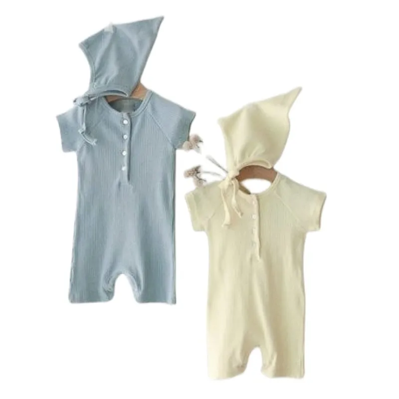 Baby Summer Clothes Korea 2023 Newborn Babies Short Sleeve Rompers with Hat Kids Kawaii Fashionable Cotton Bodysuit& One-piece
Baby Summer Clothes Korea 2023 Newborn Babies Short Sleeve Rompers with Hat Kids Kawaii Fashionable Cotton Bodysuit& One-piece