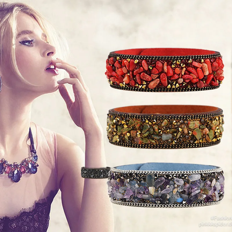 Crystal bracelet irregular natural stone beads jewelry amethyst aquamarine rose stone ladies jewelry jewelry gift wholesale
Crystal bracelet irregular natural stone beads jewelry amethyst aquamarine rose stone ladies jewelry jewelry gift wholesale