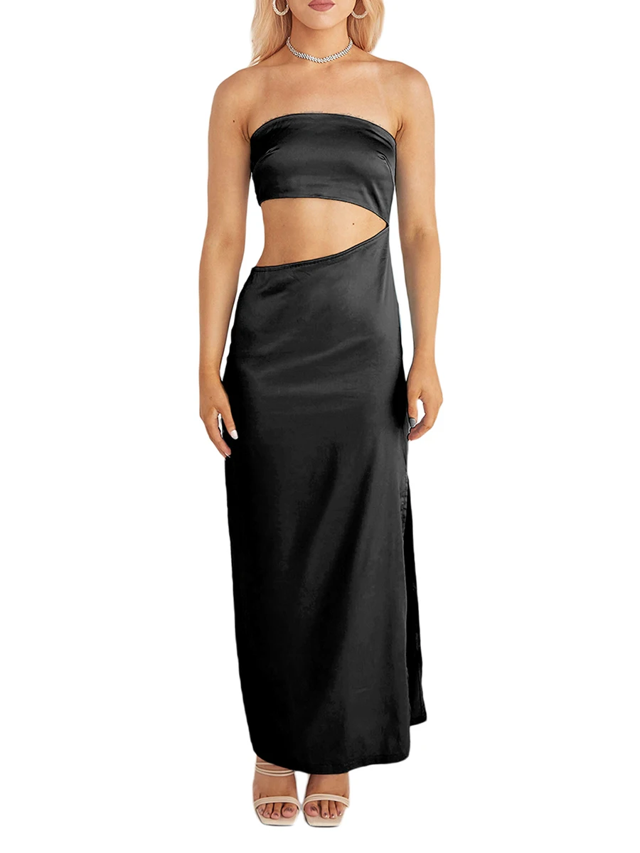 Women\u2019s Casual Tube Tops Dress Fashion Solid Color Off-shoulder Hollow Skinny Slit Long Dress
Women\u2019s Casual Tube Tops Dress Fashion Solid Color Off-shoulder Hollow Skinny Slit Long Dress
