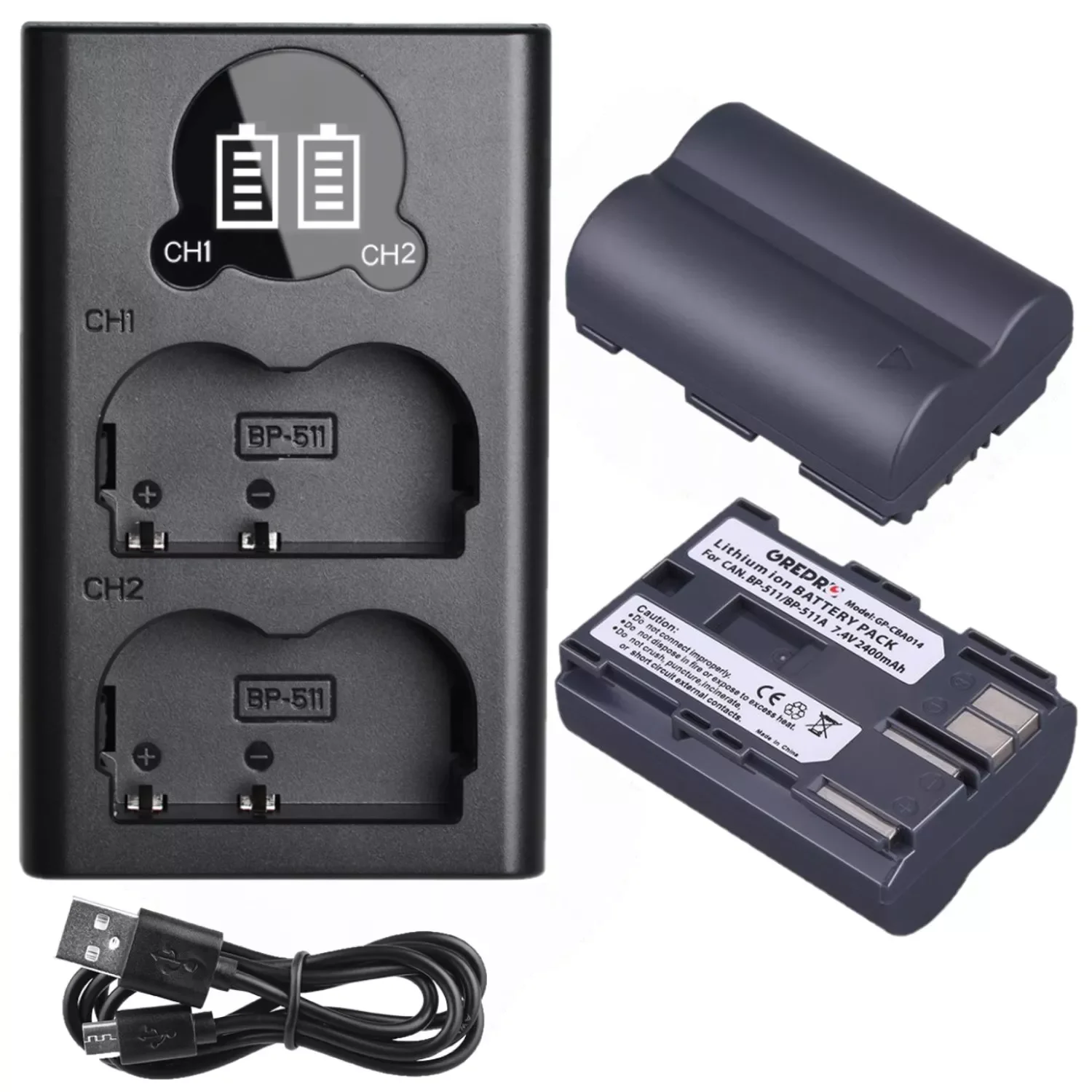 BP-511A BP-511 Battery + BP511 BP511A Battery Charger for Canon EOS 40D 5D 50D 20D 300D 10D 30D 5D Mark I, PowerShot G1 G2 G3 G5
BP-511A BP-511 Battery + BP511 BP511A Battery Charger for Canon EOS 40D 5D 50D 20D 300D 10D 30D 5D Mark I, PowerShot G1 G2 G3 G5