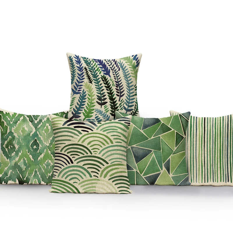 Polyester Green Leaves Stripes Geometry Decorative Throw Pillow Case Modern Cushion Cover Sofa Car Home Decor Pillowcase
Polyester Green Leaves Stripes Geometry Decorative Throw Pillow Case Modern Cushion Cover Sofa Car Home Decor Pillowcase