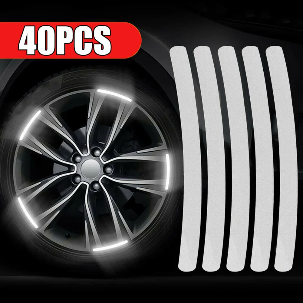 40PCS Car Wheel Reflective Strips Stickers Night Warning Tire Reflector Decals Reflective Decorative Improve The Safety Stickers
40PCS Car Wheel Reflective Strips Stickers Night Warning Tire Reflector Decals Reflective Decorative Improve The Safety Stickers