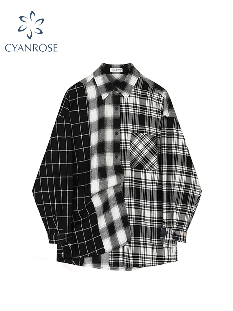 Oversized Plaid Patchwork Blouses Vintage Streetwear Boyfriend Shirt For Ladies Ulzzang Harajuku Long Sleeve 2022 Blusas Tops
Oversized Plaid Patchwork Blouses Vintage Streetwear Boyfriend Shirt For Ladies Ulzzang Harajuku Long Sleeve 2022 Blusas Tops