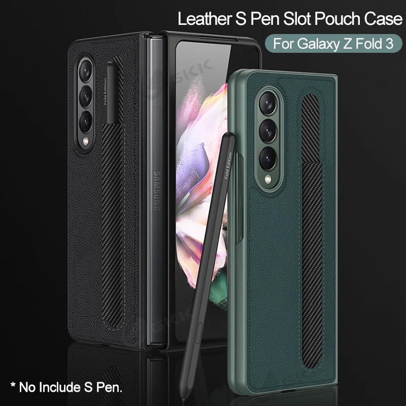 GKK Leather Pen Slot Bag Case For Samsung Galaxy Z Fold 3 5G Ultra-thin Anti-knock Protection Cover For Samsung Z Fold3 5G Case
GKK Leather Pen Slot Bag Case For Samsung Galaxy Z Fold 3 5G Ultra-thin Anti-knock Protection Cover For Samsung Z Fold3 5G Case