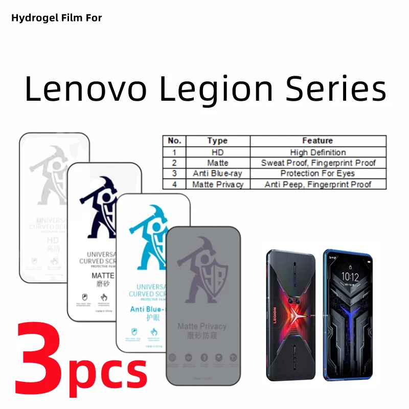 Гидрогелевая пленка для Lenovo Legion Pro 3 шт., матовая защитная пленка для экрана Lenovo Legion Duel2 2pro, для ухода за глазами и конфиденциальности 
Гидрогелевая пленка для Lenovo Legion Pro 3 шт., матовая защитная пленка для экрана Lenovo Legion Duel2 2pro, для ухода за глазами и конфиденциальности