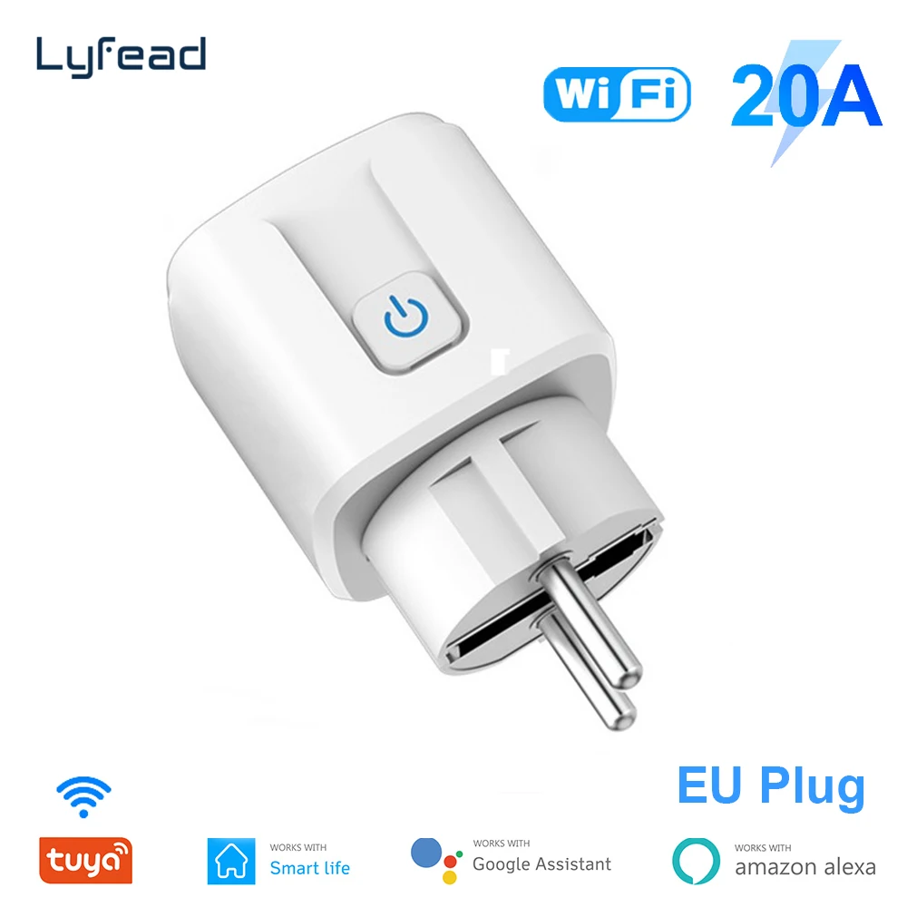 Lyfead Wifi Smart Plug Outlet 20A EU Socket Tuya Smart APP Remote Control Power Monitor Bluetooth Plug For Alexa Google Home
Lyfead Wifi Smart Plug Outlet 20A EU Socket Tuya Smart APP Remote Control Power Monitor Bluetooth Plug For Alexa Google Home
