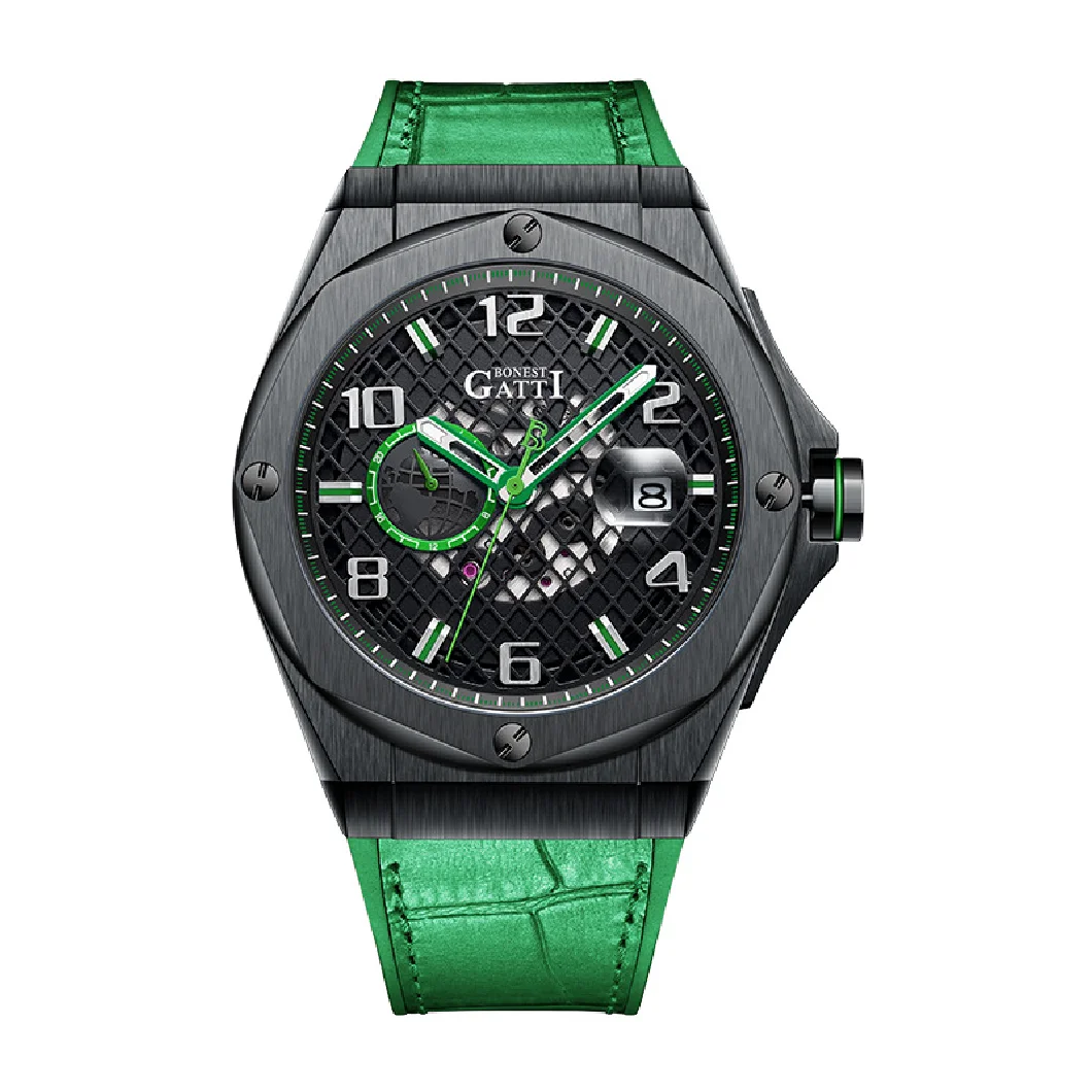 BONEST GATTI Men Automatic Watch Luxury Watches Vintage Mechanical Wristwatch Skeleton 50M Waterproof Sapphire Date 24 Hours
BONEST GATTI Men Automatic Watch Luxury Watches Vintage Mechanical Wristwatch Skeleton 50M Waterproof Sapphire Date 24 Hours