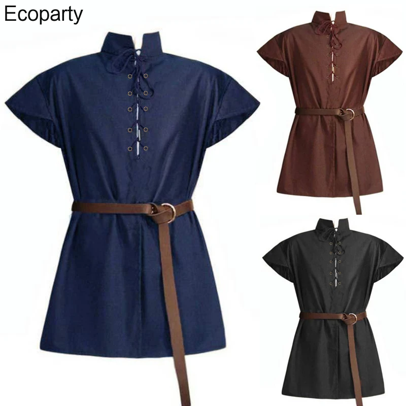 Medieval Men's Viking Pirate Knight Cosplay Costume Halloween Retro Renaissance Nordic Tunic Bandage Sleeveless T-Shirt Tops
Medieval Men's Viking Pirate Knight Cosplay Costume Halloween Retro Renaissance Nordic Tunic Bandage Sleeveless T-Shirt Tops