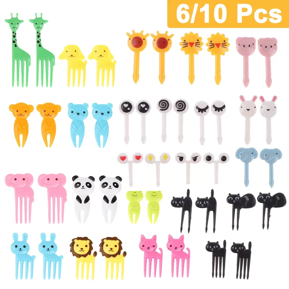 6/10 Pcs Mini Animal Food Picks for Kids Cute Food Fruit Fork Bento Box Decor Reusable Cartoon Children Snack Cake Dessert Pick
6/10 Pcs Mini Animal Food Picks for Kids Cute Food Fruit Fork Bento Box Decor Reusable Cartoon Children Snack Cake Dessert Pick