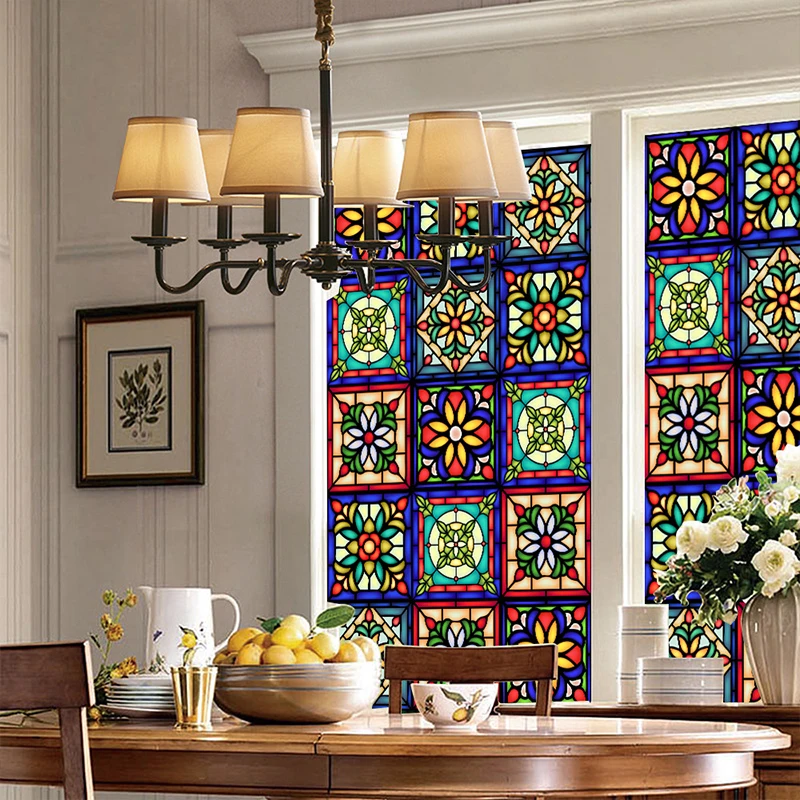 Colorful Flower Bird Static Glass Patch Electrostatic Window Stickers Removable Stained Decorative Film Bathroom Door Home Decor
Colorful Flower Bird Static Glass Patch Electrostatic Window Stickers Removable Stained Decorative Film Bathroom Door Home Decor