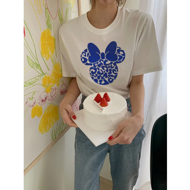 Disney Blue Leopard Mickey Mouse Printed T-shirts Tops For Women Summer Female Donald Duck White O-neck Short-sleeve Casual Tees
Disney Blue Leopard Mickey Mouse Printed T-shirts Tops For Women Summer Female Donald Duck White O-neck Short-sleeve Casual Tees