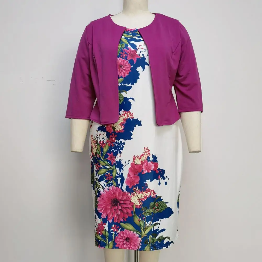 Dropshipping!! O-neck Intellectual Dress Coat Set Two Piece Set Women Solid Color Blazer Floral Print Dress Outwear
Dropshipping!! O-neck Intellectual Dress Coat Set Two Piece Set Women Solid Color Blazer Floral Print Dress Outwear