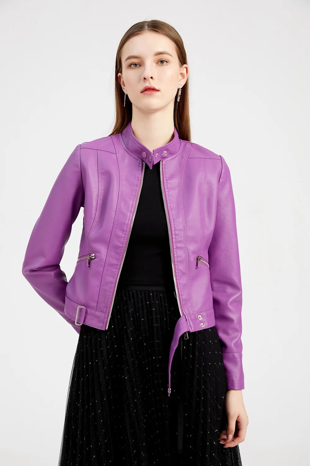 2021 Fashion Women Spring Autumn Soft Faux Leather Jackets Lady Motorcyle Zippers Biker Blue Coats Black Outerwear Female S-XL
2021 Fashion Women Spring Autumn Soft Faux Leather Jackets Lady Motorcyle Zippers Biker Blue Coats Black Outerwear Female S-XL