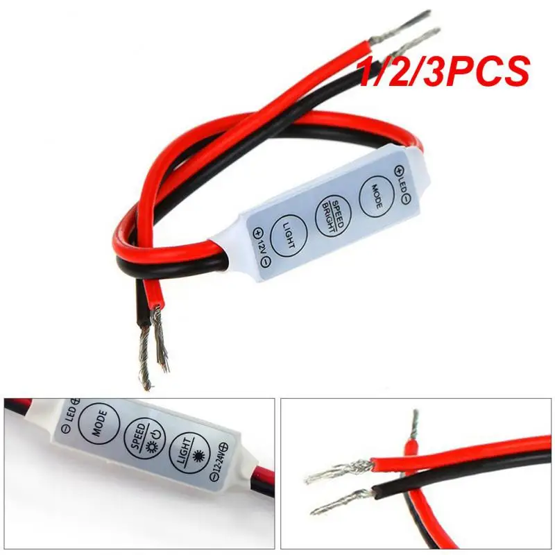 

1/2/3PCS Keys Controller DC 12V Mini LED Strip RGB Single Color For SMD 3528/5050/5730/5630/3014 LED Strip Lights DC 12V