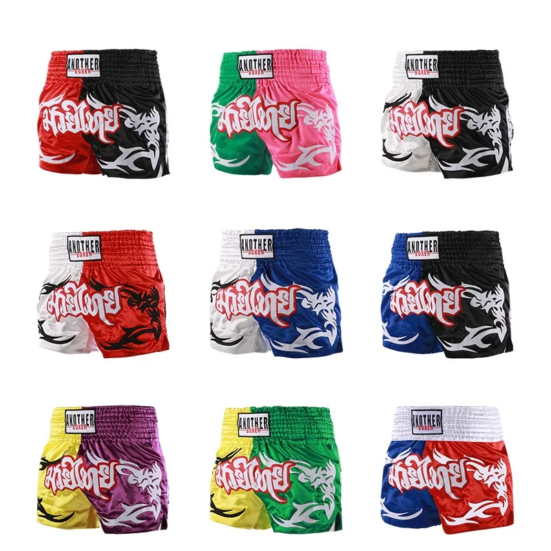 Boxing Shorts Womens Mens Embroidery MMA Shorts Professional Combat Kickboxing Training Trunks Kids Boy Girl Muay Thai Pants
Boxing Shorts Womens Mens Embroidery MMA Shorts Professional Combat Kickboxing Training Trunks Kids Boy Girl Muay Thai Pants