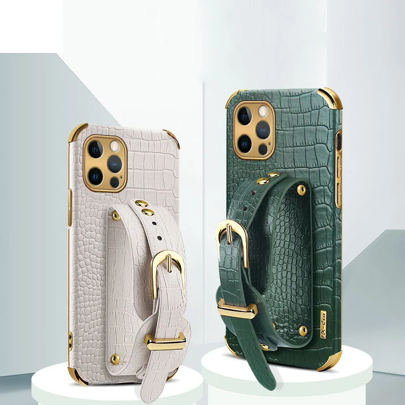 Crocodile Leather Wrist Strap Case For iPhone 12 13 Pro Max XR X XS Max 7 8 Plus Shockproof Crocodile Pattern Holder Phone Cover
Crocodile Leather Wrist Strap Case For iPhone 12 13 Pro Max XR X XS Max 7 8 Plus Shockproof Crocodile Pattern Holder Phone Cover