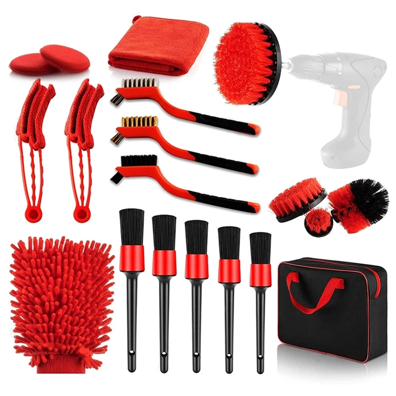 19Pcs Auto Detailing Drill Brush For Car Tire Cleaning Detail Brush Set Drop Shipping
19Pcs Auto Detailing Drill Brush For Car Tire Cleaning Detail Brush Set Drop Shipping