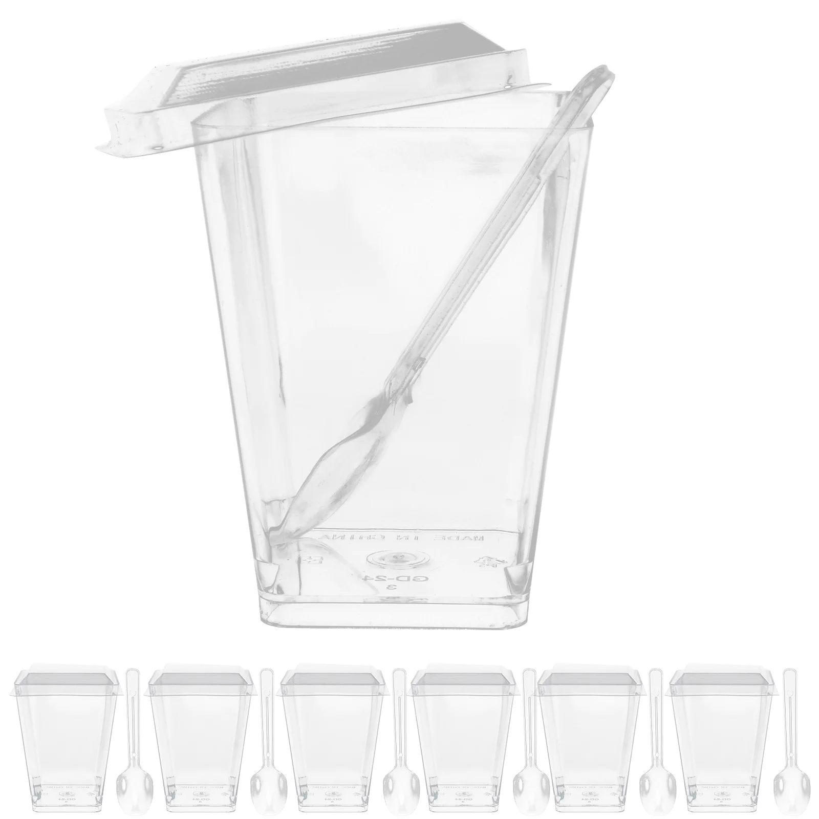 Square Ice Cream Cup Plastic Dessert Cups Lids Clear Spoons Household Pudding Compact Tiramisu
Square Ice Cream Cup Plastic Dessert Cups Lids Clear Spoons Household Pudding Compact Tiramisu
