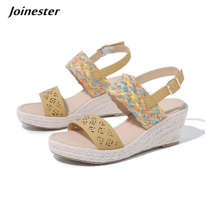 Women Braided Open Toe Wedge Sandal Summer Buckle Ankle Strap Espadrilles Casual Platform High Heel Shoe Fashion Slingbacks
Women Braided Open Toe Wedge Sandal Summer Buckle Ankle Strap Espadrilles Casual Platform High Heel Shoe Fashion Slingbacks