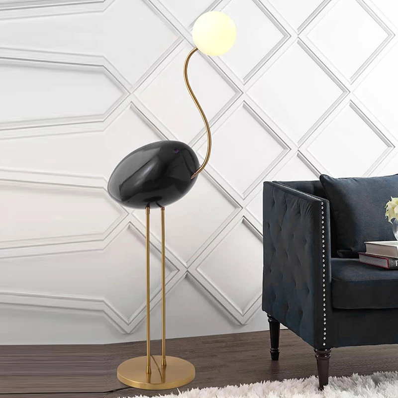 

Напольная Лампа в виде фламинго, гостиной, дивана, спальни, прикроватного столика, кабинета, роскошный вертикальный креативный напольный светильник