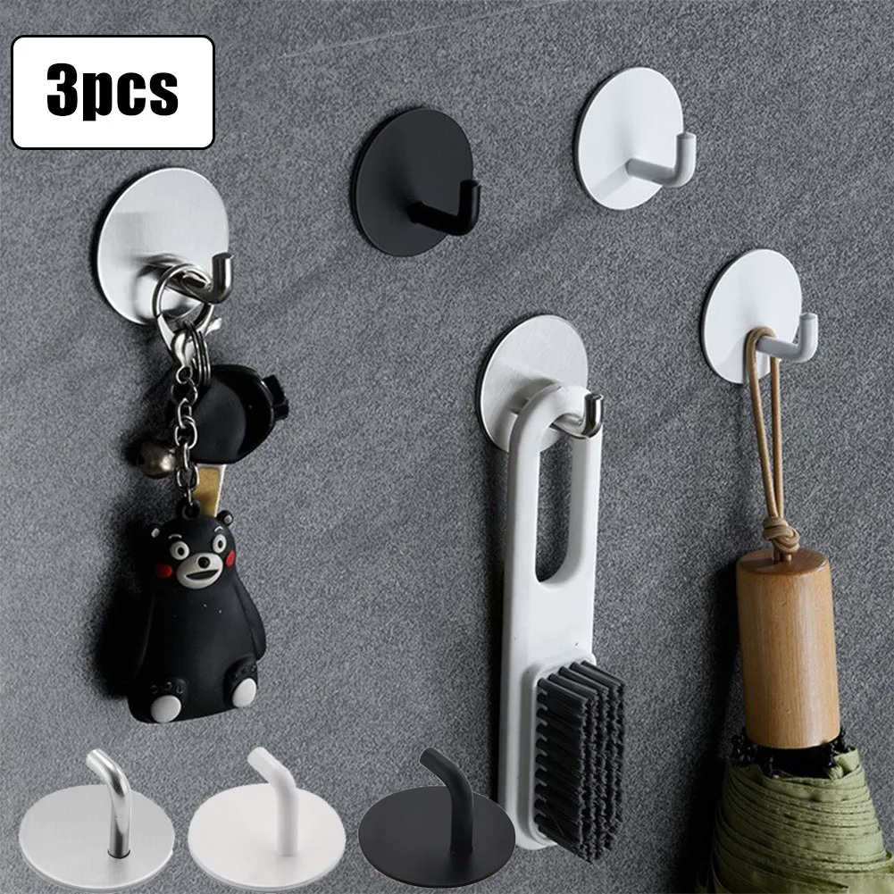 3PCS Wall Hook Storage Hanger 304 Stainless Steel Wall Hook Adhesive Towel Key Umbrella Hanger Hook For Kitchen Bathroom
3PCS Wall Hook Storage Hanger 304 Stainless Steel Wall Hook Adhesive Towel Key Umbrella Hanger Hook For Kitchen Bathroom