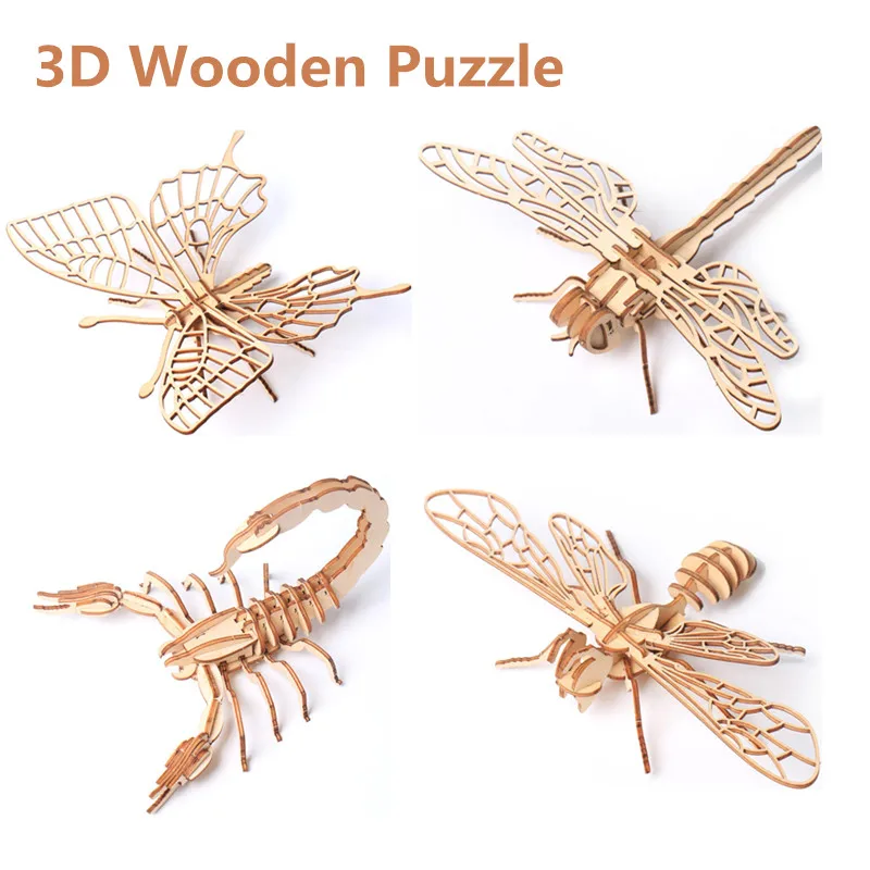 3D Wooden Insect Model Wooden Animal DIY Assembly Model Crafts Children Education Toy 3D Puzzle Toys For Kids Adults Gifts
3D Wooden Insect Model Wooden Animal DIY Assembly Model Crafts Children Education Toy 3D Puzzle Toys For Kids Adults Gifts