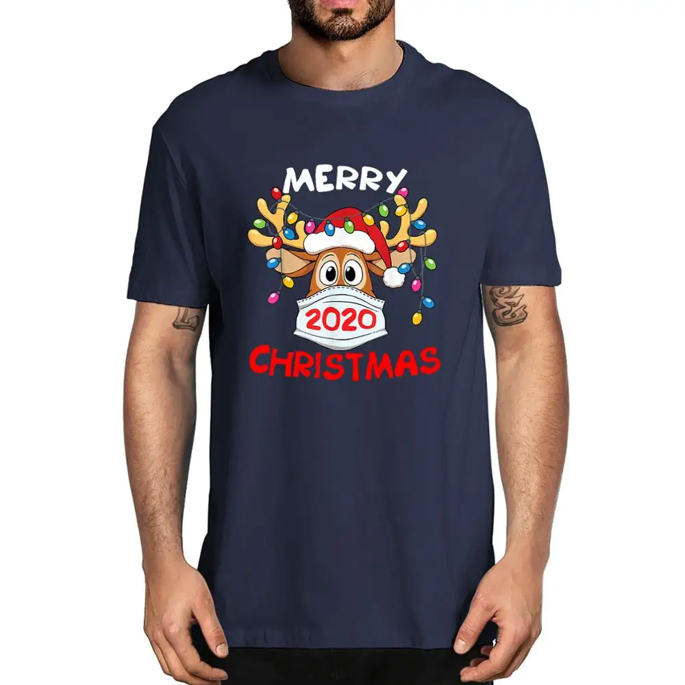 Unisex Cotton Reindeer In Mask Shirt Funny Merry Christmas 2020 Men's 100% Cotton Short Sleeve T-Shirt Fashion Women Tee Gift
Unisex Cotton Reindeer In Mask Shirt Funny Merry Christmas 2020 Men's 100% Cotton Short Sleeve T-Shirt Fashion Women Tee Gift