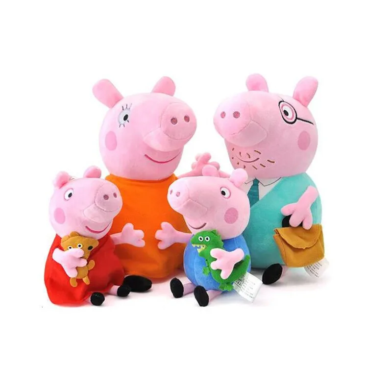 Peppa pig plush toy set family stuffed animation character decoration kid toy Action Figure Child Plush Doll birthday gift set
Peppa pig plush toy set family stuffed animation character decoration kid toy Action Figure Child Plush Doll birthday gift set