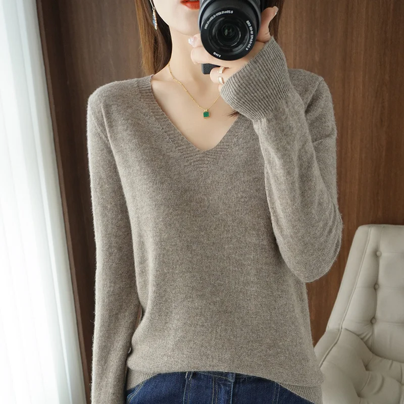 Cashmere V-neck Sweater Women Autumn Winter Solid Keep Warm Pullovers Fashion Soft Loose Female Jumper Tops Knitted Sweaters
Cashmere V-neck Sweater Women Autumn Winter Solid Keep Warm Pullovers Fashion Soft Loose Female Jumper Tops Knitted Sweaters