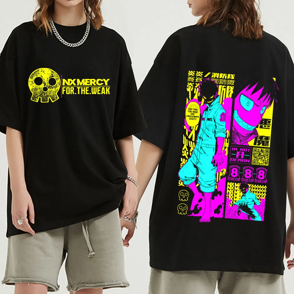 Anime Fire Force Shinra Kusakabe Double-sided Print T Shirt Manga Graphics T-Shirts Men's Women's Cotton Tee Shirt Streetwear
Anime Fire Force Shinra Kusakabe Double-sided Print T Shirt Manga Graphics T-Shirts Men's Women's Cotton Tee Shirt Streetwear