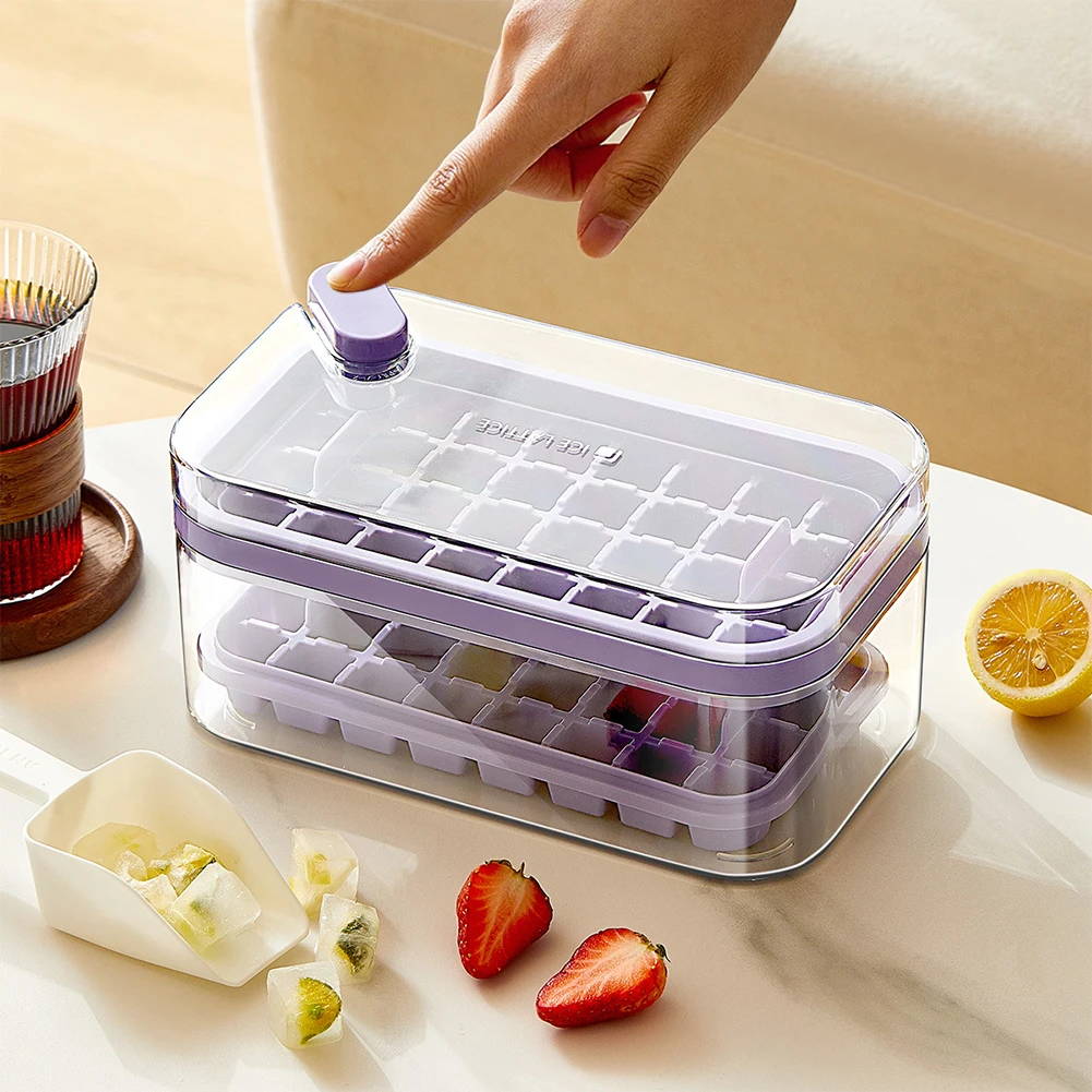 32/64 Grids Ice Cube Mold Easy Demould Ice Cube Trays with Lid 2 in 1 DIY Molds and Storage Box Home Kitchen Bar Tools
32/64 Grids Ice Cube Mold Easy Demould Ice Cube Trays with Lid 2 in 1 DIY Molds and Storage Box Home Kitchen Bar Tools