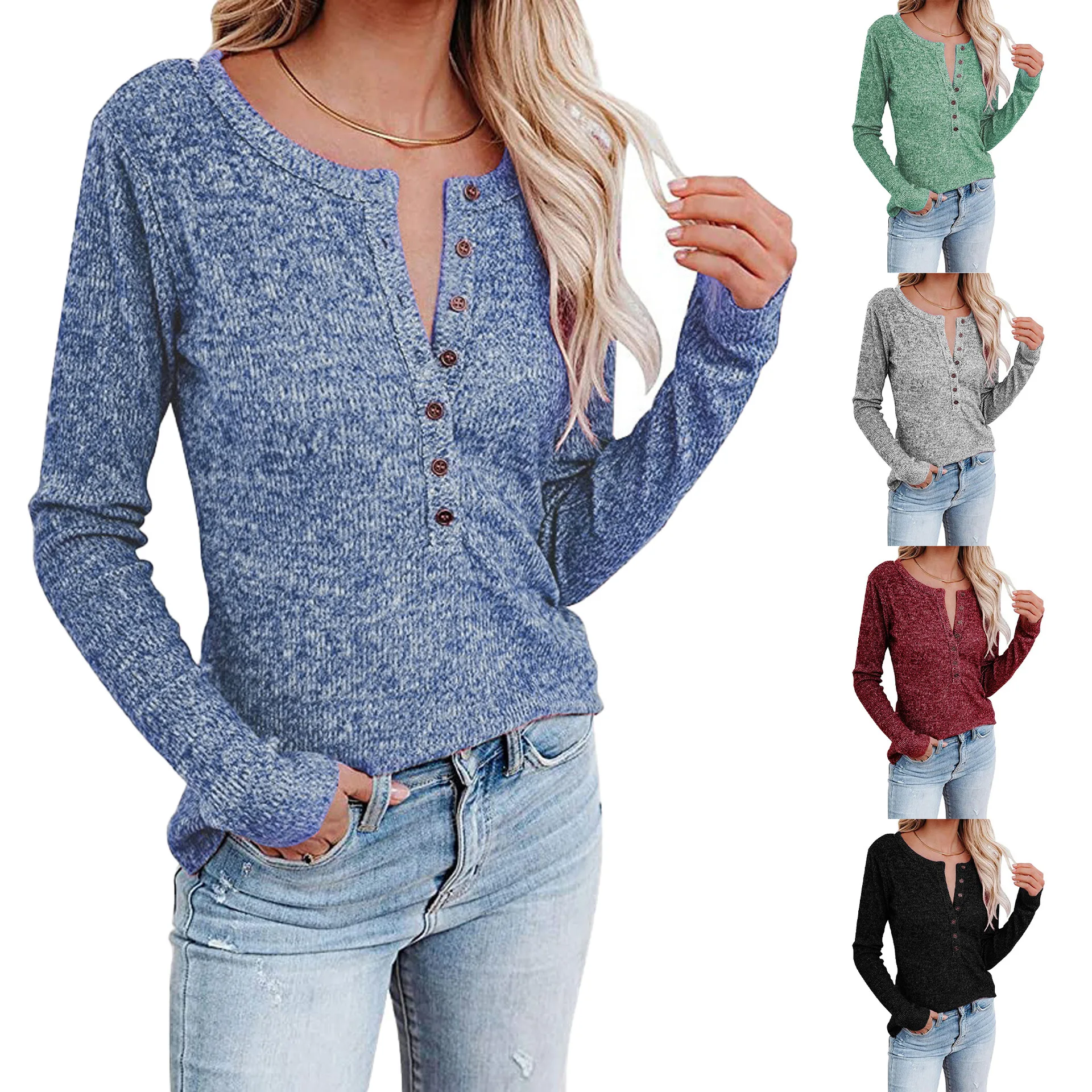 T-shirt women's clothing 2022 spring and summer new round neck T-shirt women's clothing chest button casual top
T-shirt women's clothing 2022 spring and summer new round neck T-shirt women's clothing chest button casual top