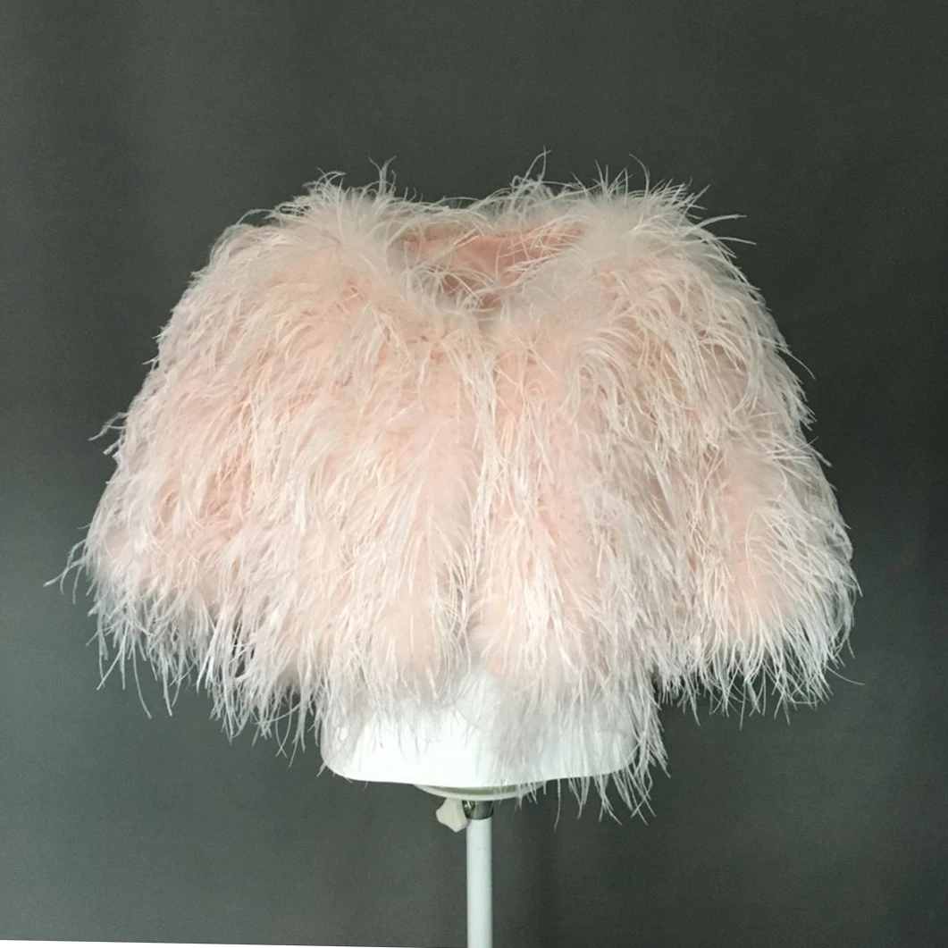 Real Ostrich Feather Small Coat New High Quality Furry Pink Jacket For Women Lady 230408
Real Ostrich Feather Small Coat New High Quality Furry Pink Jacket For Women Lady 230408