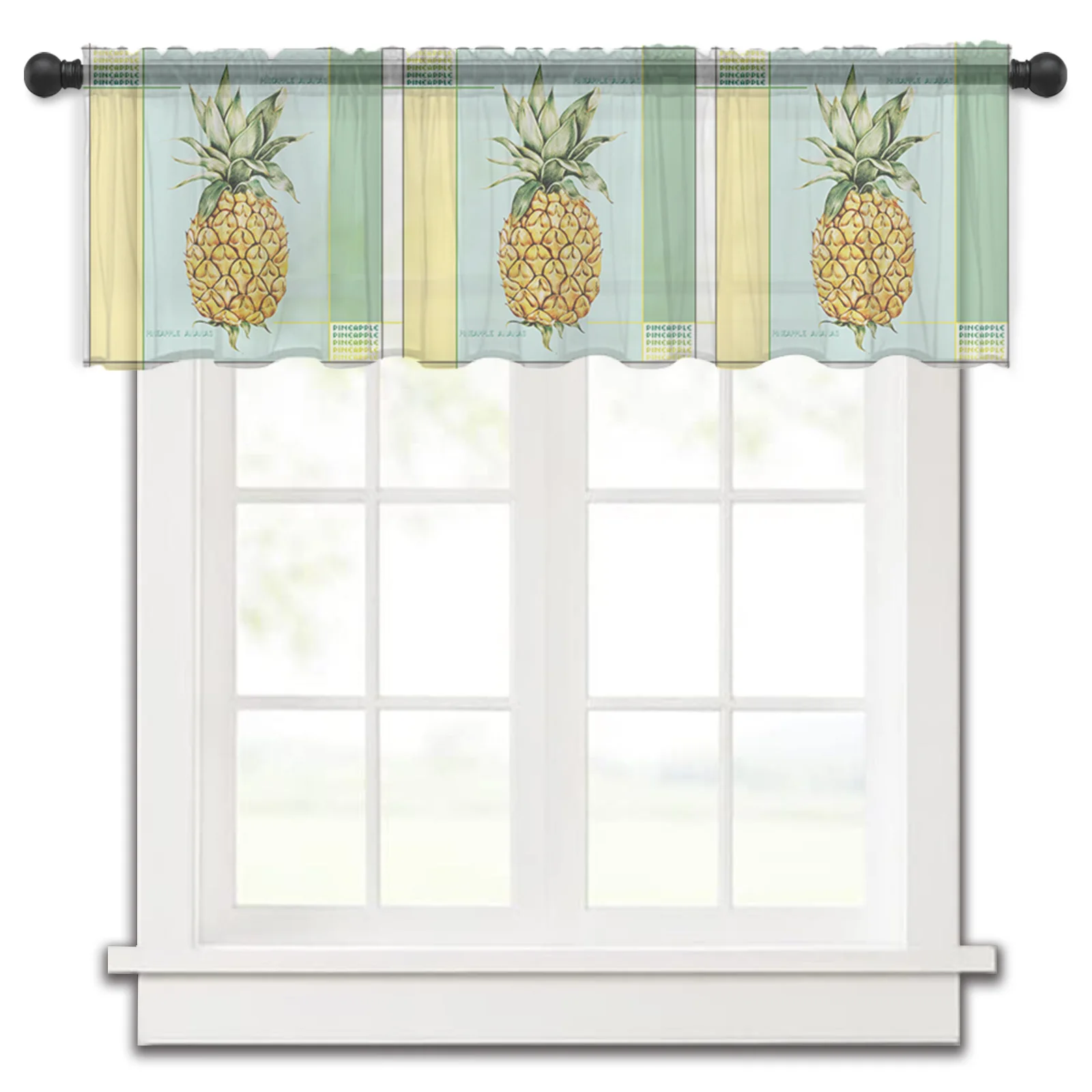 Pineapple Letters Color Block Leaves Gradient Kitchen Curtains Tulle Sheer Short Curtain Bedroom Living Room Decor Voile Drapes
Pineapple Letters Color Block Leaves Gradient Kitchen Curtains Tulle Sheer Short Curtain Bedroom Living Room Decor Voile Drapes