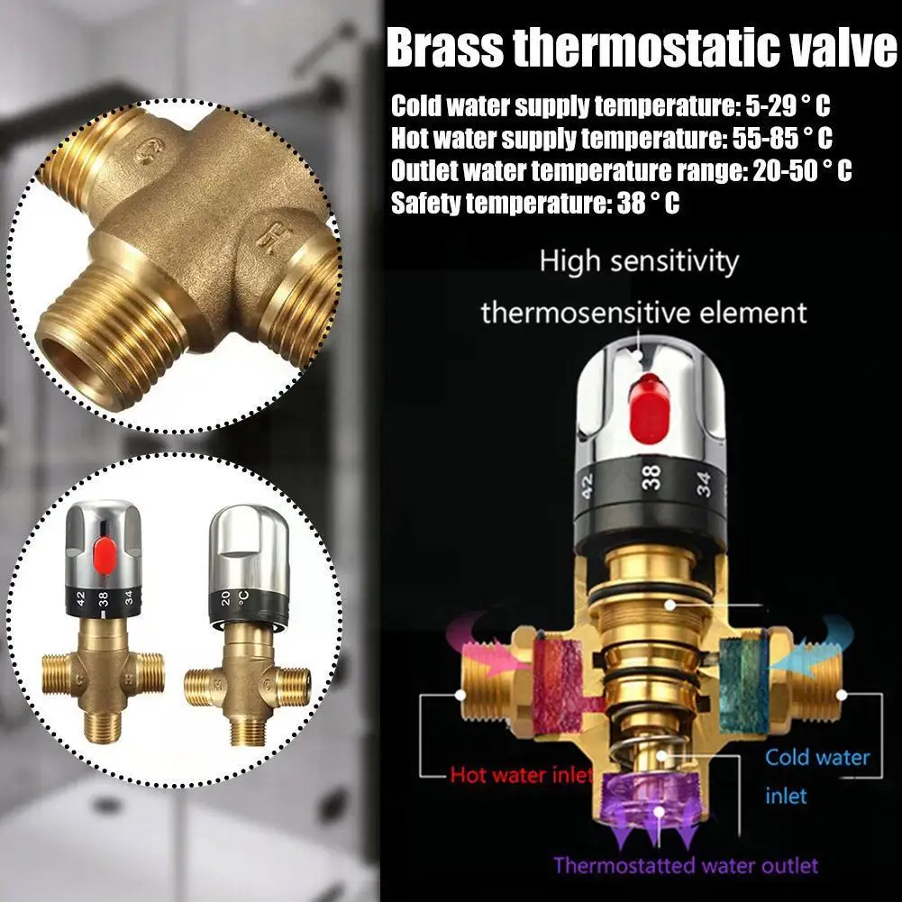 Brass Thermostatic 3-way Mixing Bathroom Faucet Water Improvement Control Solar Mixer Home Temperature Heater V0w1
Brass Thermostatic 3-way Mixing Bathroom Faucet Water Improvement Control Solar Mixer Home Temperature Heater V0w1