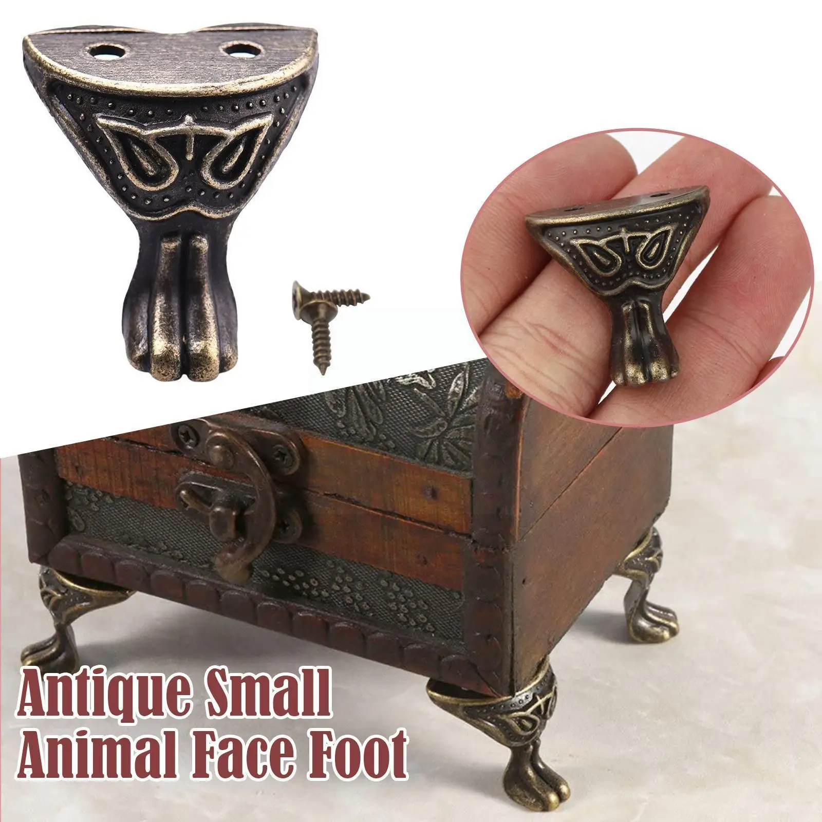 4pcs Retro Antique Foot Metal Jewelry Bracket Wood Box Cabinet Decorative Feet Leg Corner Protector For Furniture Hardware R7j8
4pcs Retro Antique Foot Metal Jewelry Bracket Wood Box Cabinet Decorative Feet Leg Corner Protector For Furniture Hardware R7j8