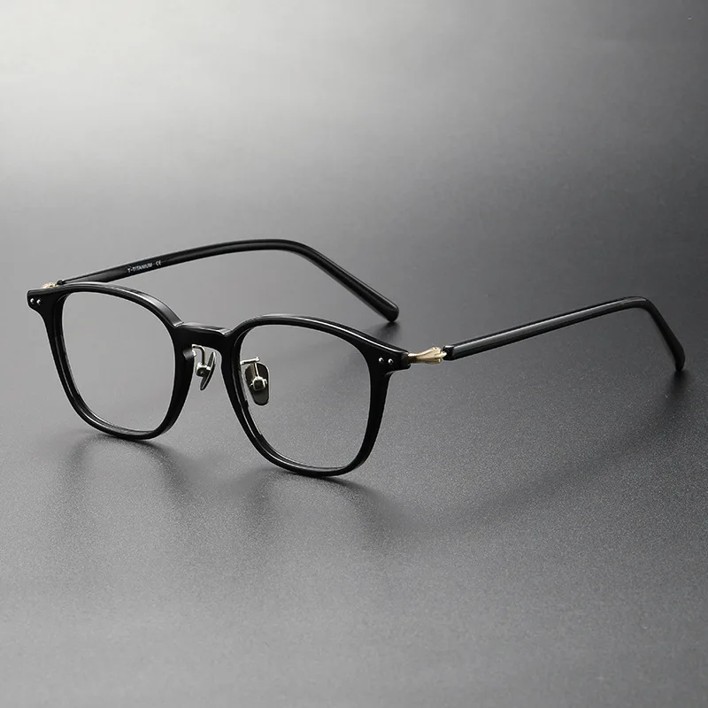 

Japanese Handmade Designer Rectangle Transparent Glasses Men Vintage Acetate Eyeglass Frame Women Myopia Prescription Eyewear