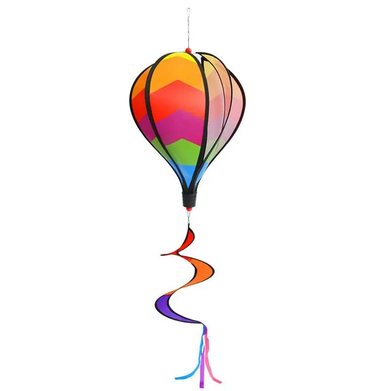 

Hot Air Balloon Hanging Ornament Colorful Attractive Twist Garden Wind Spinner Decor Rotating Balloon Window Pendant