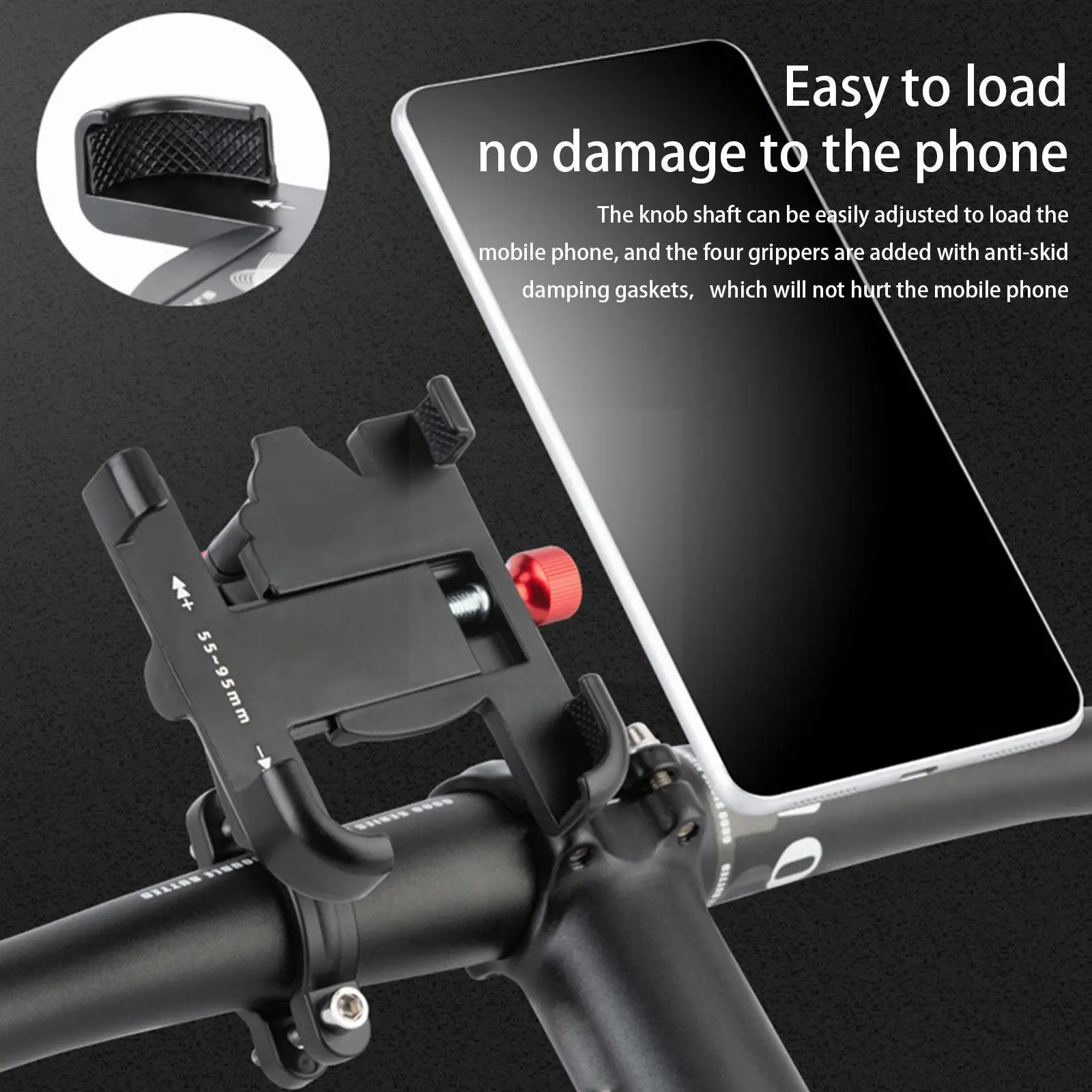 Universal 360 Degree Rotatable Aluminum Alloy Bicycle Holder Phone Mount Non-Slip Clip Stand Bicycle Handlebar Bracket GPS E8G4
Universal 360 Degree Rotatable Aluminum Alloy Bicycle Holder Phone Mount Non-Slip Clip Stand Bicycle Handlebar Bracket GPS E8G4