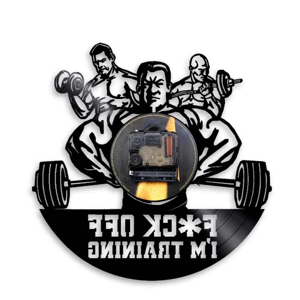 F- Off I'm Training GYM Inspirational Quote Wall Art Bodybuilders Clock Fitness Room Wall Sign Crossfit Vinyl Record Wall Clock
F- Off I'm Training GYM Inspirational Quote Wall Art Bodybuilders Clock Fitness Room Wall Sign Crossfit Vinyl Record Wall Clock
