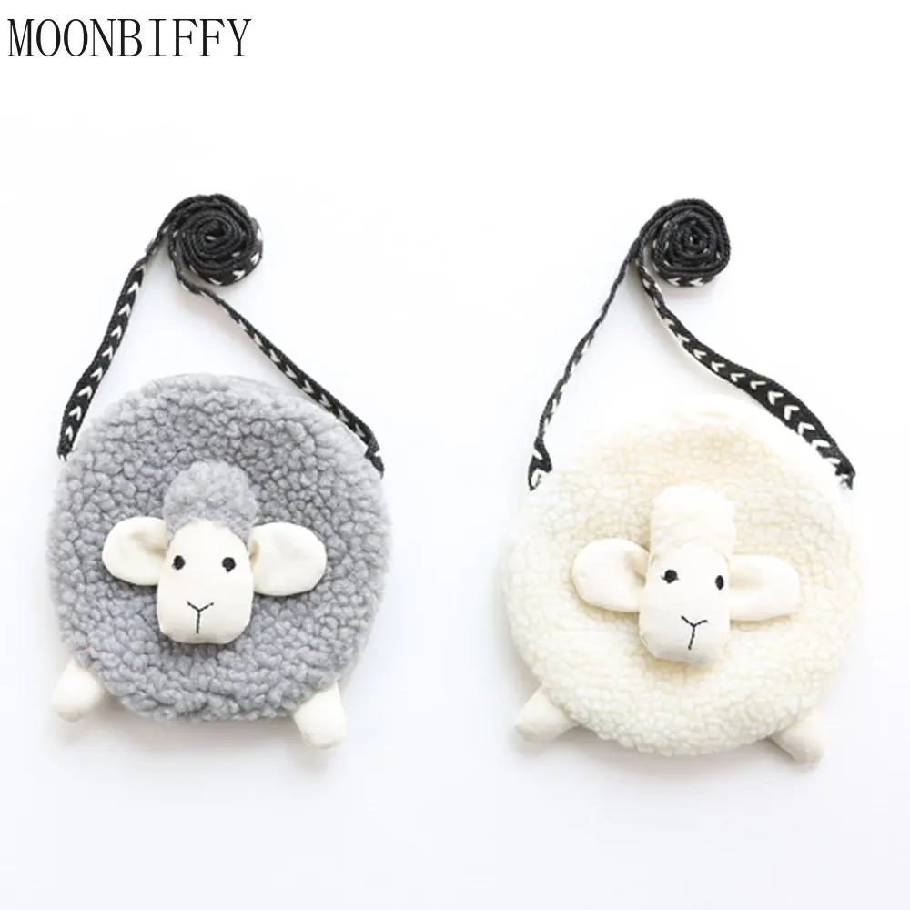 

Cute Sheep Shape Crossbody Bag for Girls Toddler Kawaii Mini Coin Purse Wallet Crossbody Bag for Kids Plush Soft Sweet Purses