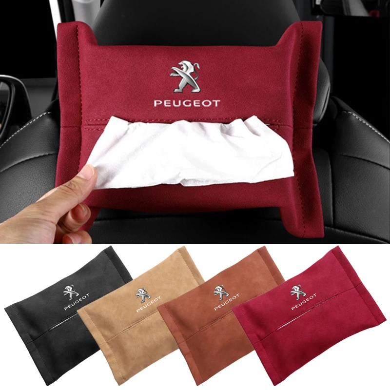 

Car Seat Back Tissue Bag Hanging Box for 206 208 3008 307 207 301 Traveller 308 5008 2008 508 106 107 407 Accessories