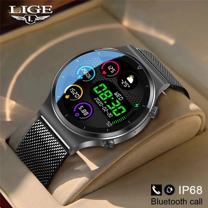 Смарт-часы LIGE мужские с поддержкой Bluetooth, пульсометром, тонометром и сенсорным экраном
Смарт-часы LIGE мужские с поддержкой Bluetooth, пульсометром, тонометром и сенсорным экраном