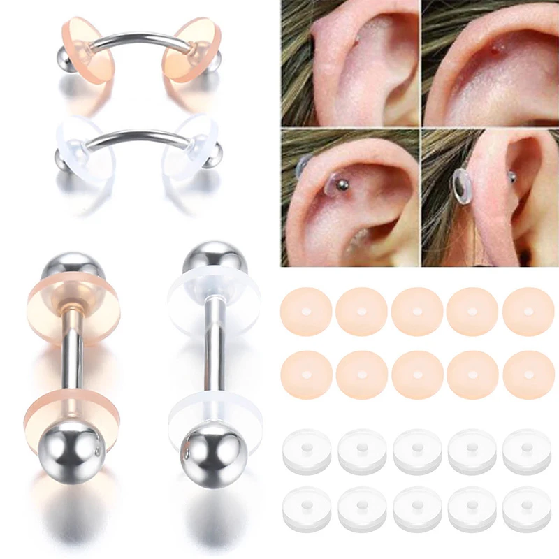 10PCS Anti-scratch Gasket Puncture Jewelry Anti-proliferation Gasket Disc Pads Earring Plug Transparent Silicone Invisible Discs
10PCS Anti-scratch Gasket Puncture Jewelry Anti-proliferation Gasket Disc Pads Earring Plug Transparent Silicone Invisible Discs