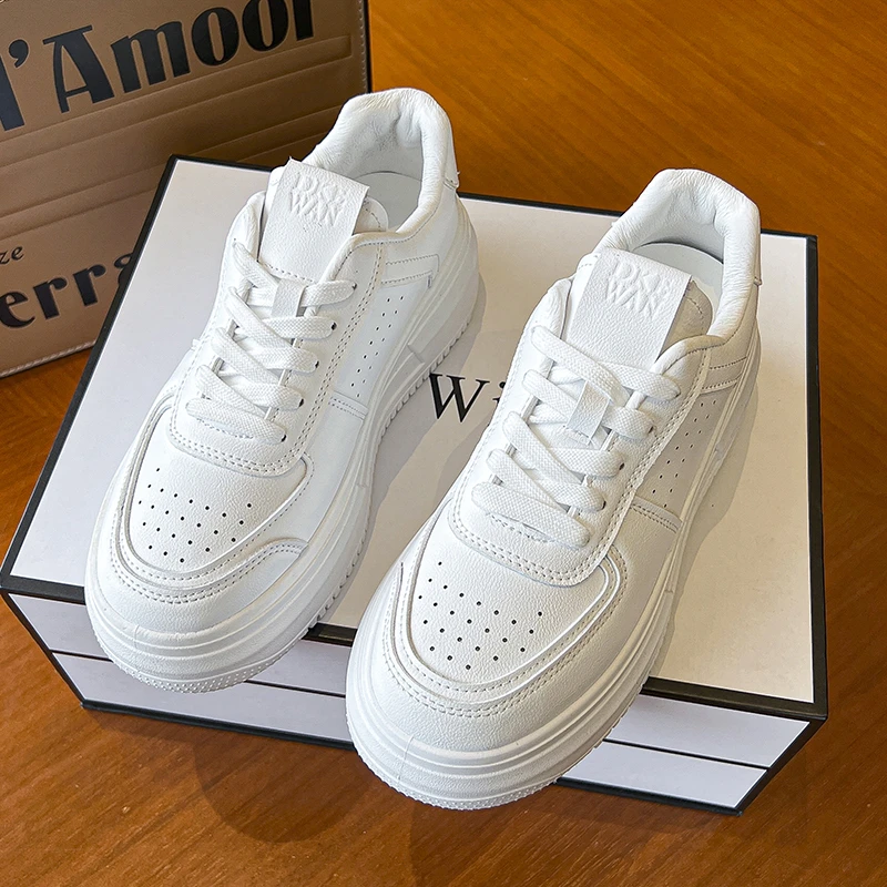 Thick-soled Height-increasing Board Shoes Women's 2022 Spring and Summer White Casual Shoes Hollow Breathable Woman Sneakers
Thick-soled Height-increasing Board Shoes Women's 2022 Spring and Summer White Casual Shoes Hollow Breathable Woman Sneakers